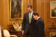 Recepción del Rey Felipe VI al Presidente Page en el Palacio de la Zarzuela