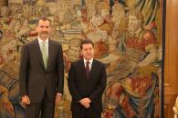 Recepción del Rey Felipe VI al Presidente Page en el Palacio de la Zarzuela